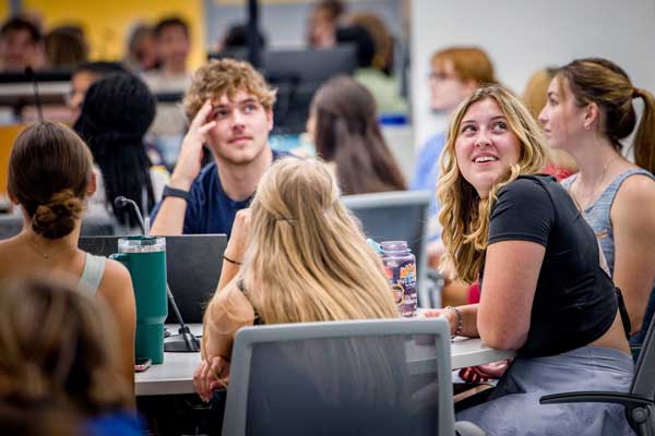 Prospective students attend an academic session