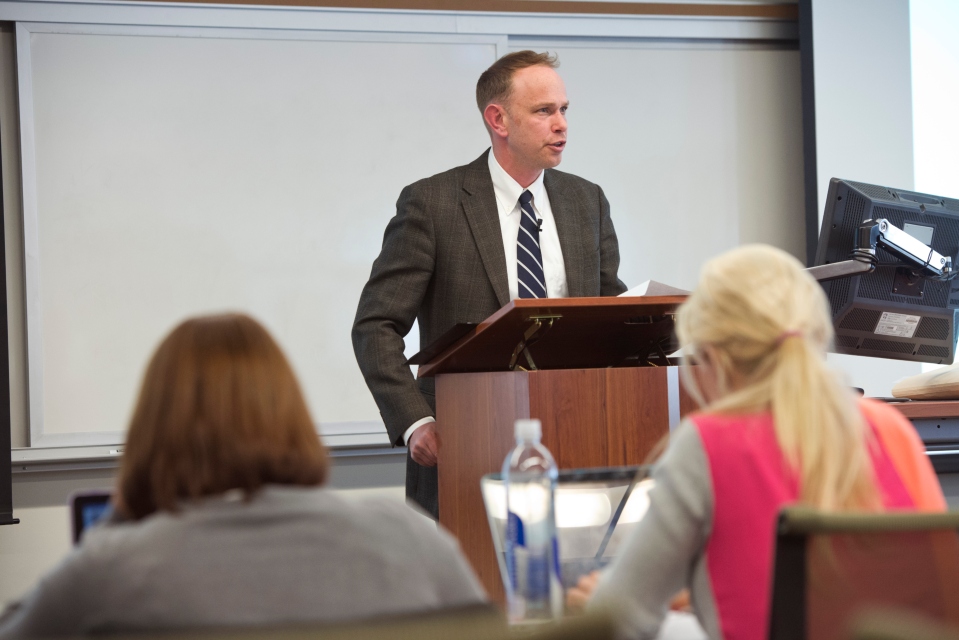 Photo of Professor Anders Walker in the classroom Photo of Professor Anders Walker in the classroom