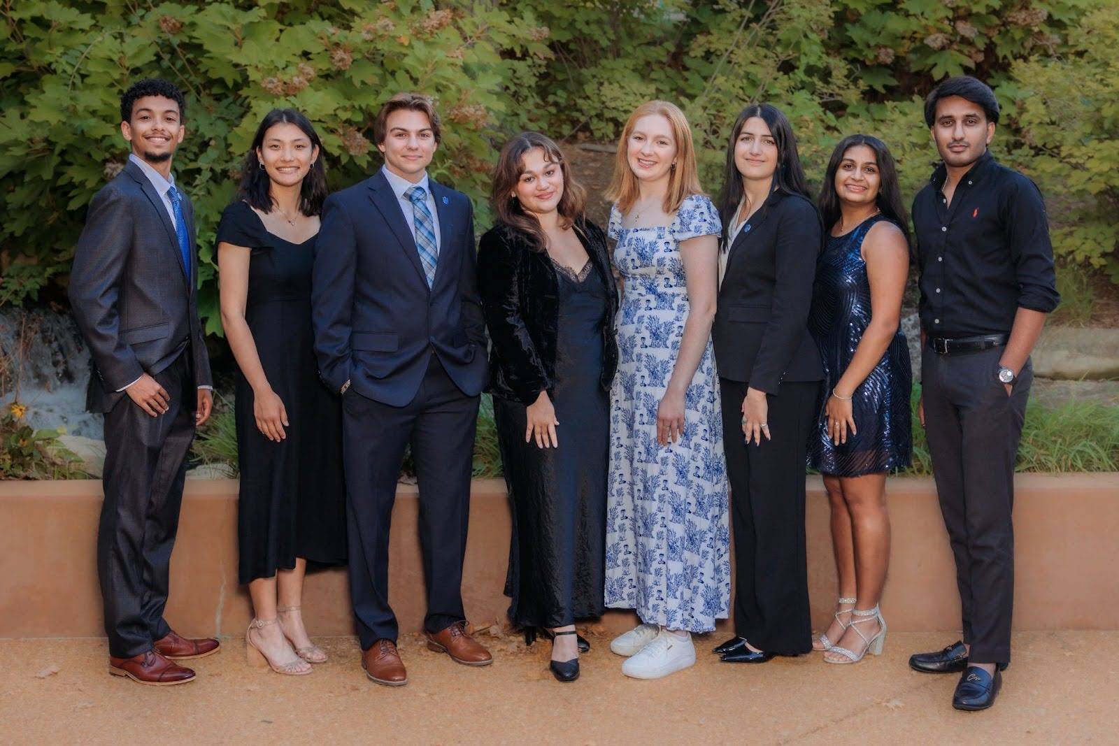Student Government Association Executive Board 2025-2026 Eight Saint Louis University Student Government Association Executive Board Members pose for a photo.