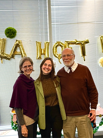 A picture of Stella Hoft pictured with faculty and family member, Daniel Hoft A picture of Stella Hoft pictured with faculty and family member, Daniel Hoft